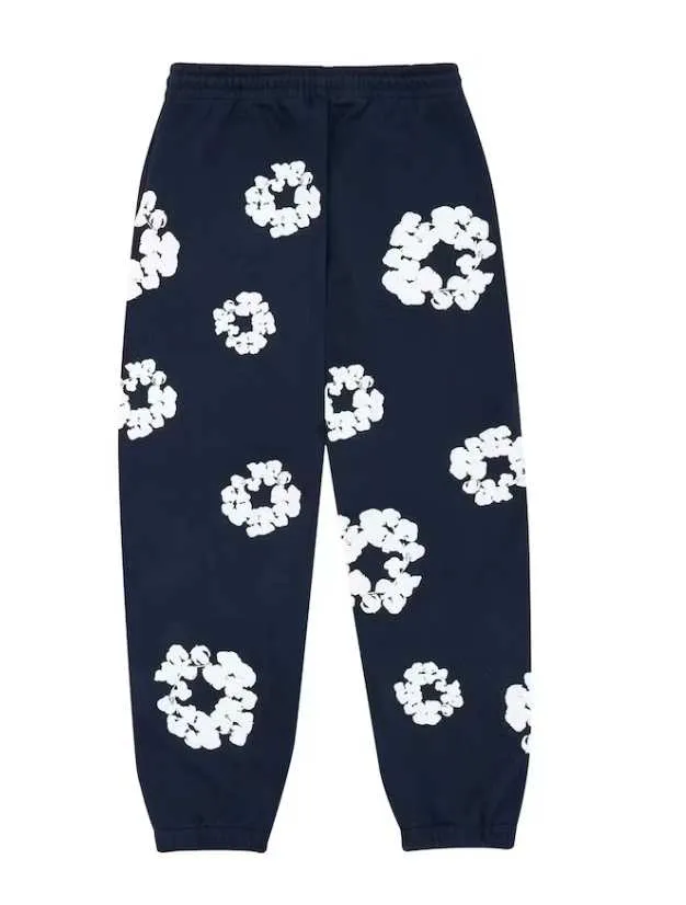 DENIM TEARS COTTON WREATH SWEATPANTS NAVY