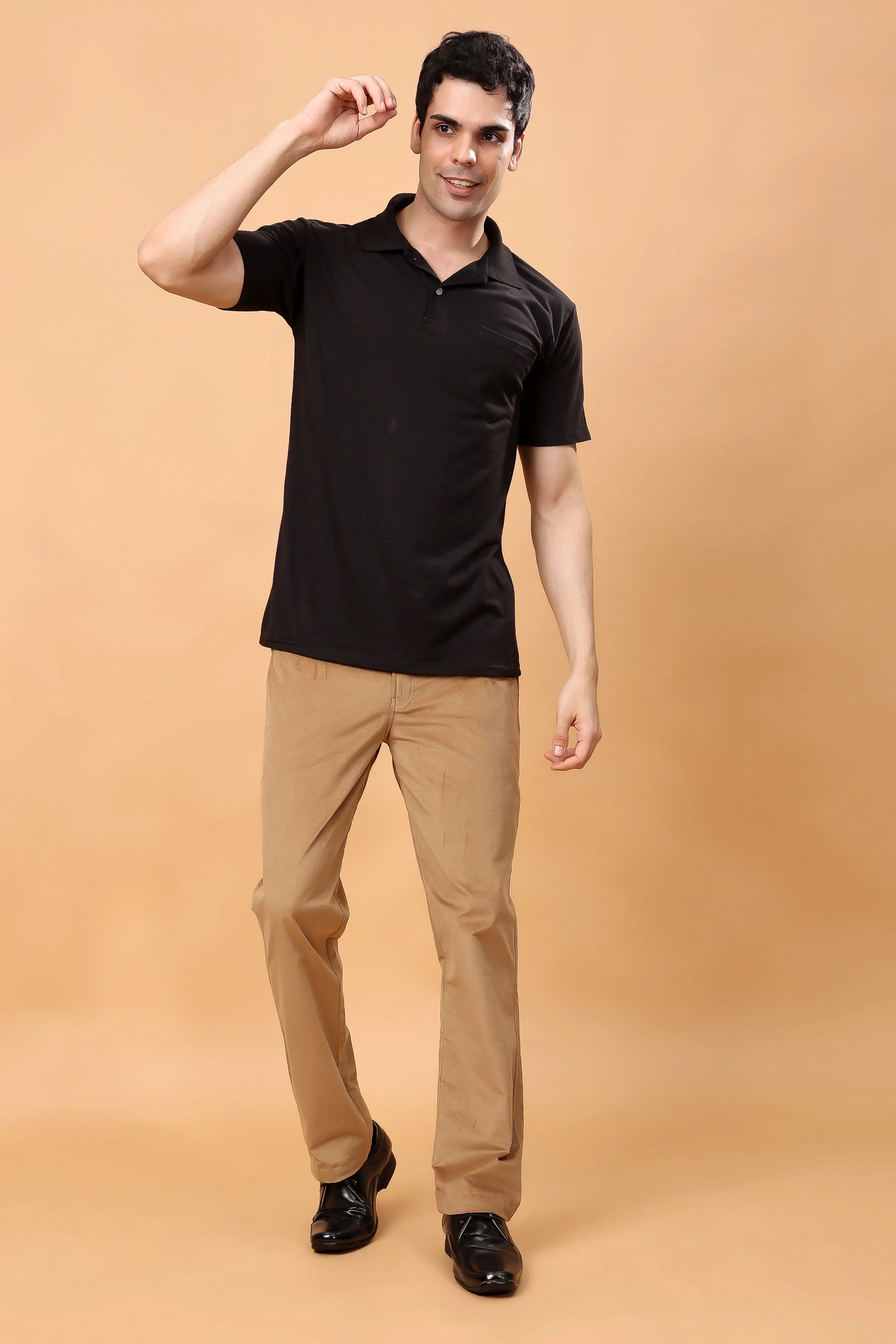 Desert Beige Corduroy Formal Trousers