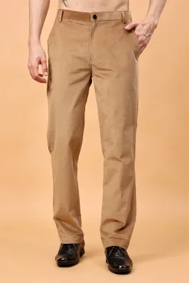 Desert Beige Corduroy Formal Trousers