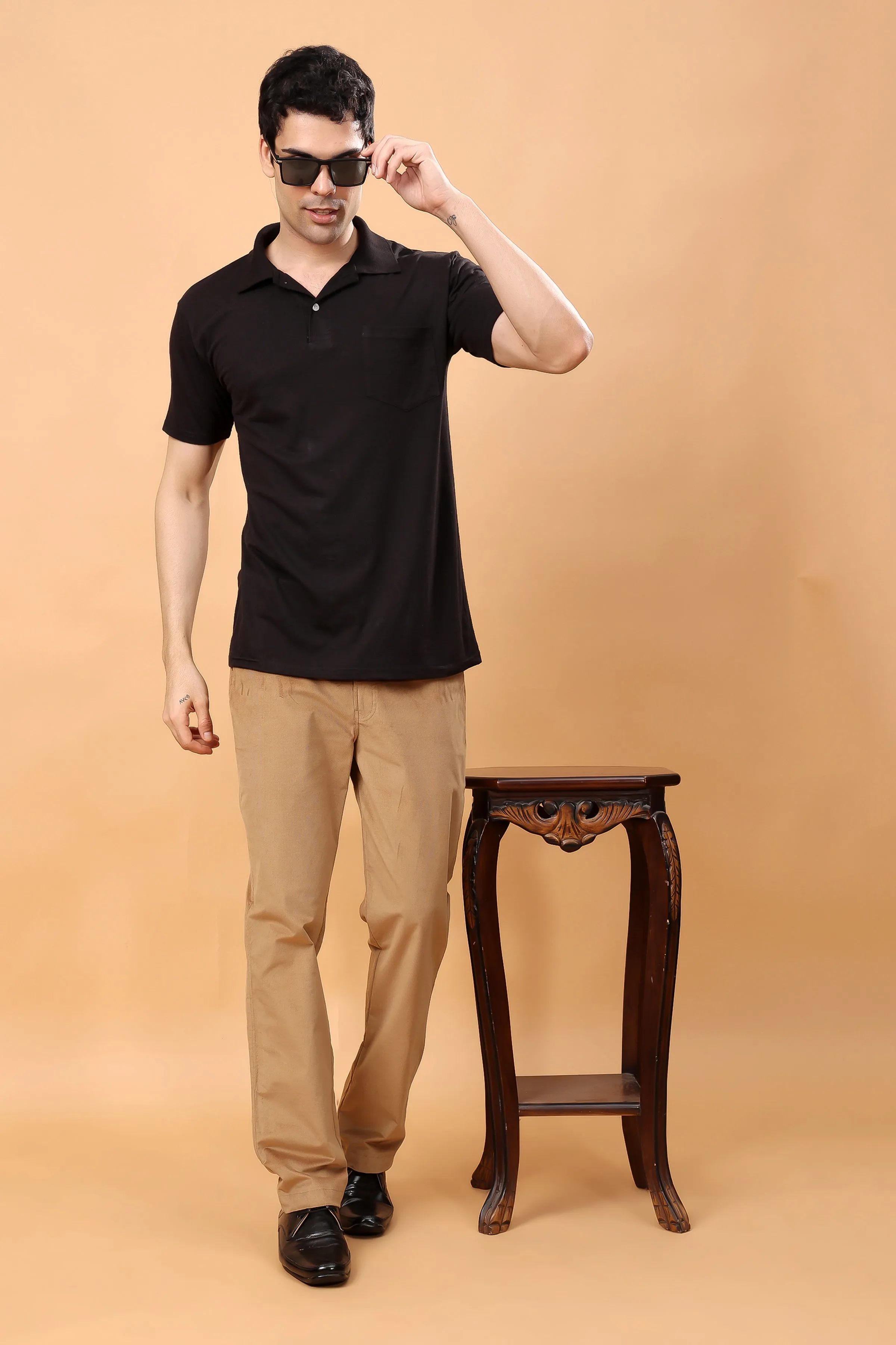 Desert Beige Corduroy Formal Trousers