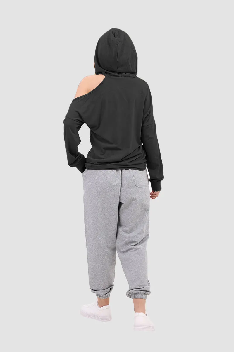 Drawstring-hooded Jumper