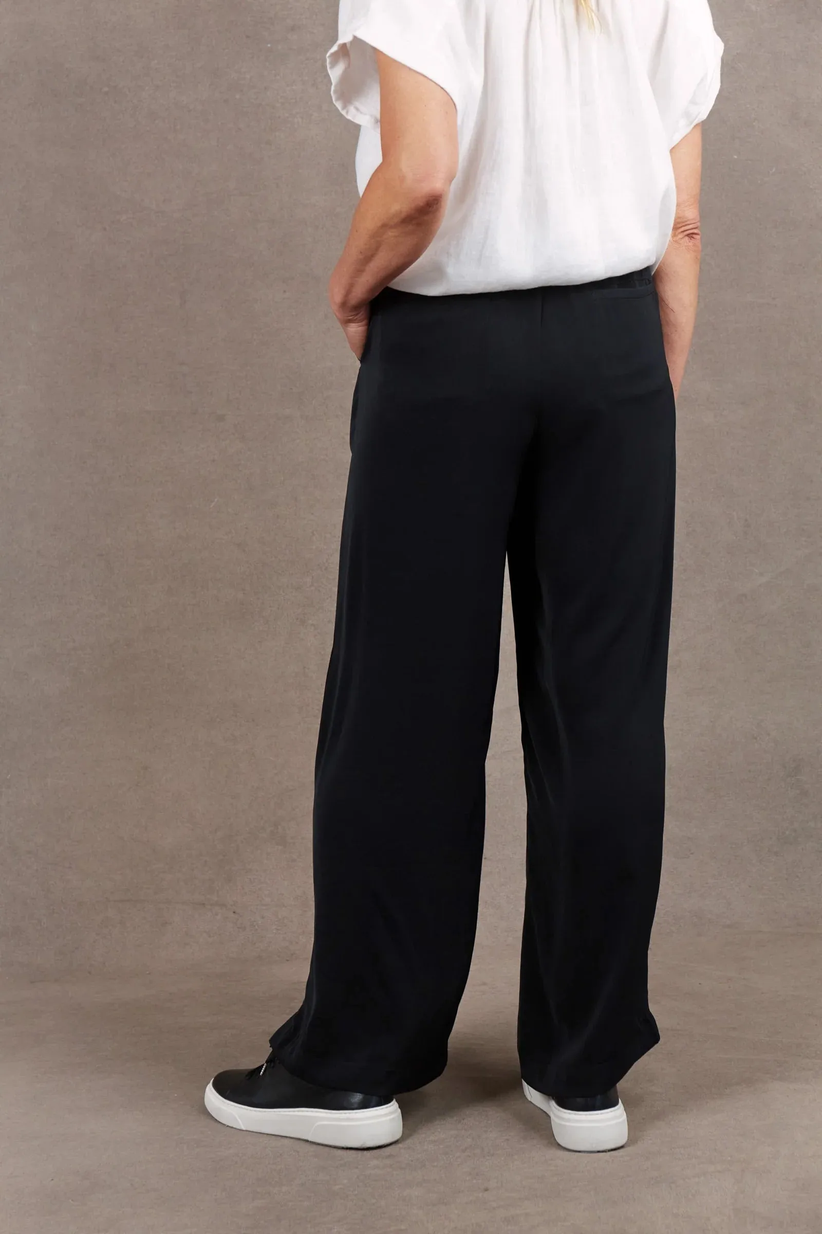 Eb & Ive Mayan Wide Leg Trouser in Ebony