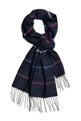 Elmira Plaid Grey Wool Scarf