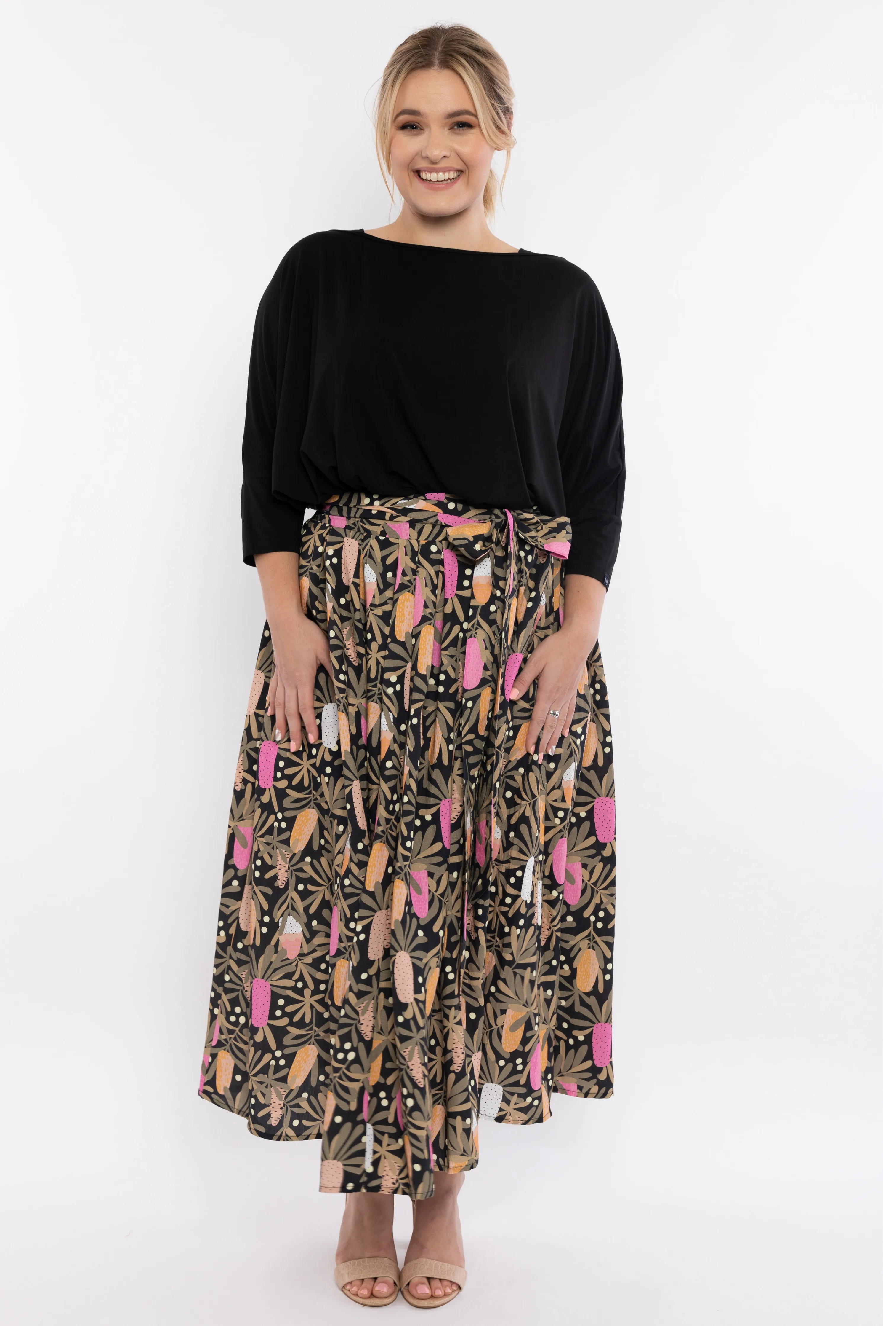 FINAL SALE Twirl Tie Skirt in Banksia