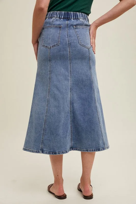 Flare Denim Skirt