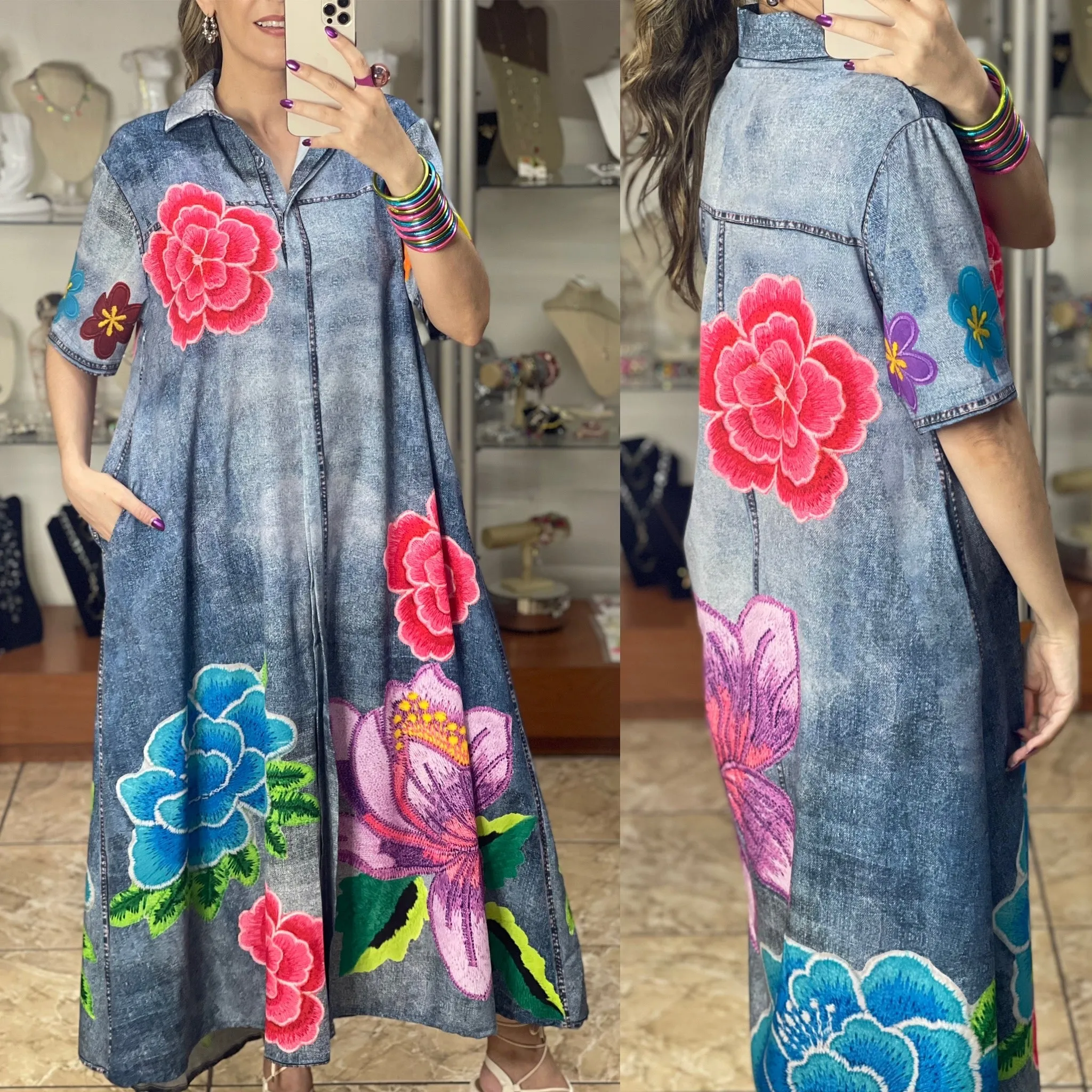 Floral Mix OS Maxi Dress