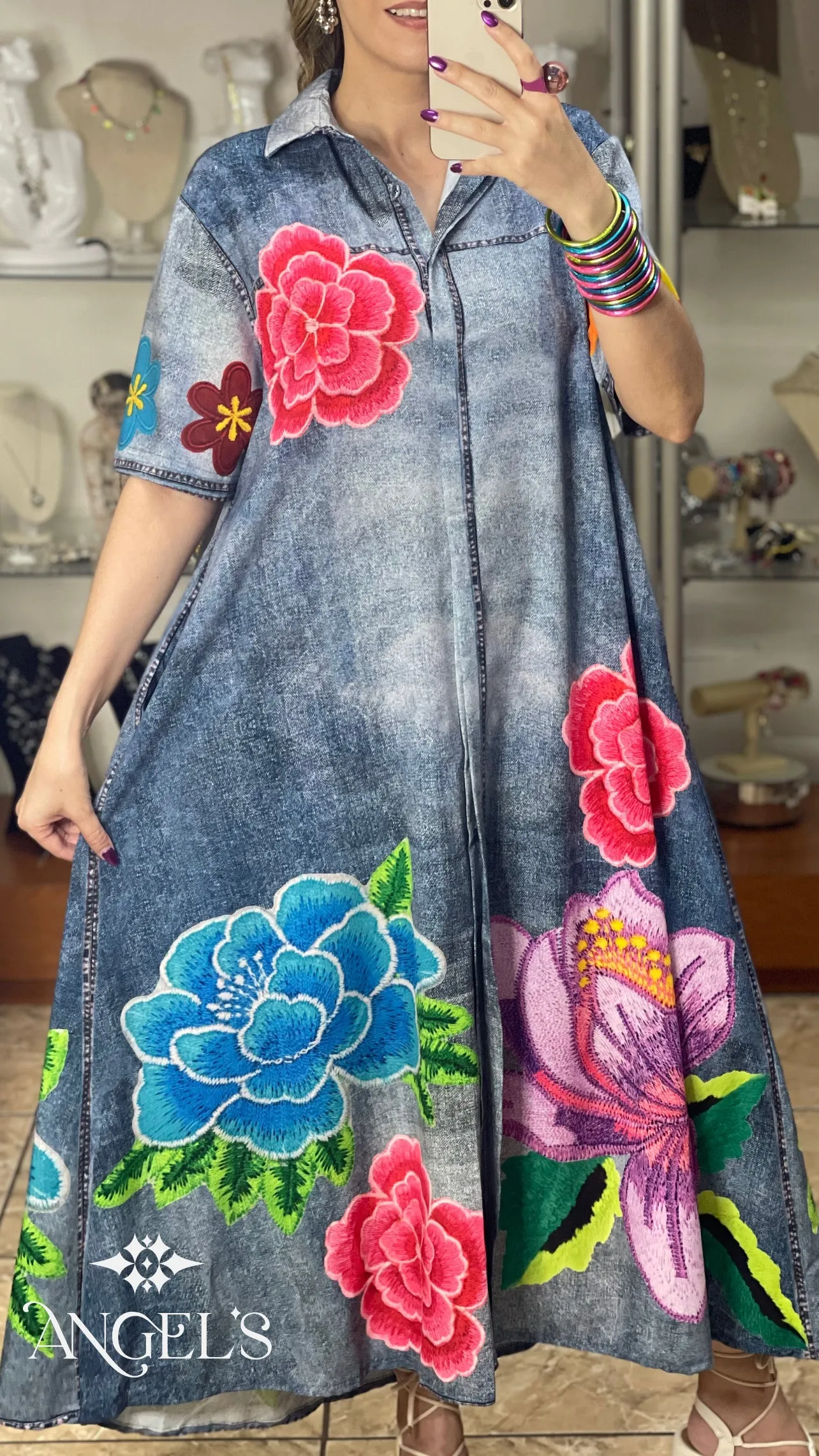 Floral Mix OS Maxi Dress