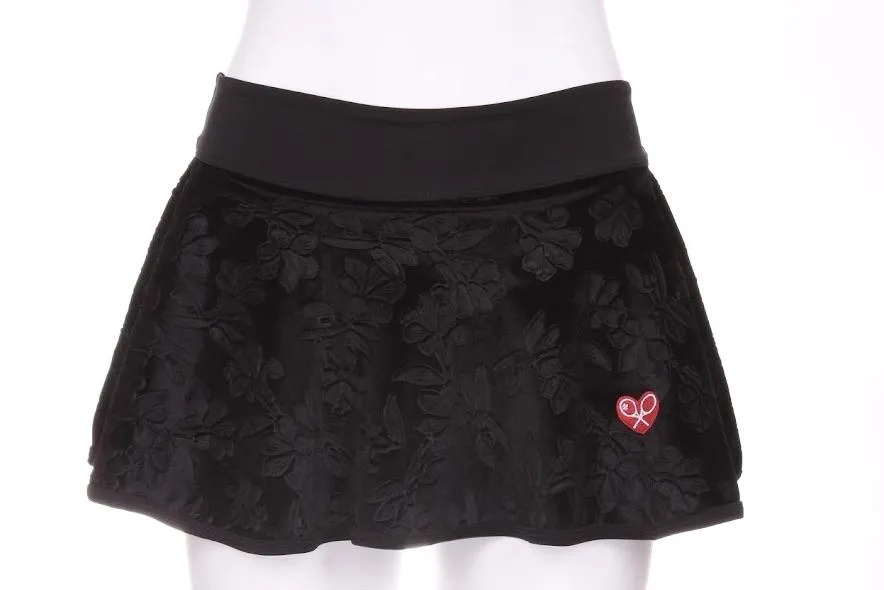 Flower Velvet LOVE “O” Tennis Skirt