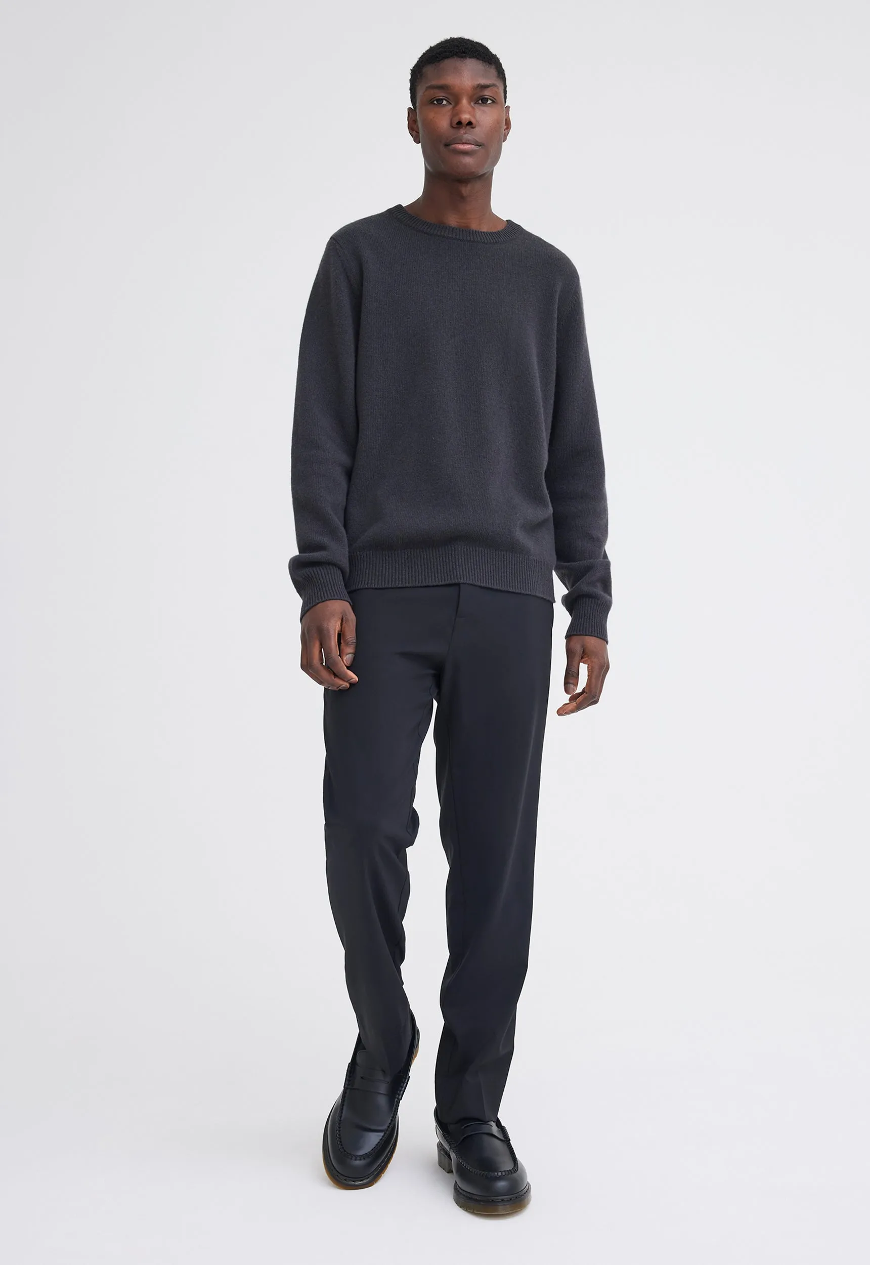 Foley Lambswool Sweater - Steelo Grey