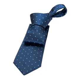 French Creek Polka Dot Silk Tie, Navy / Silver