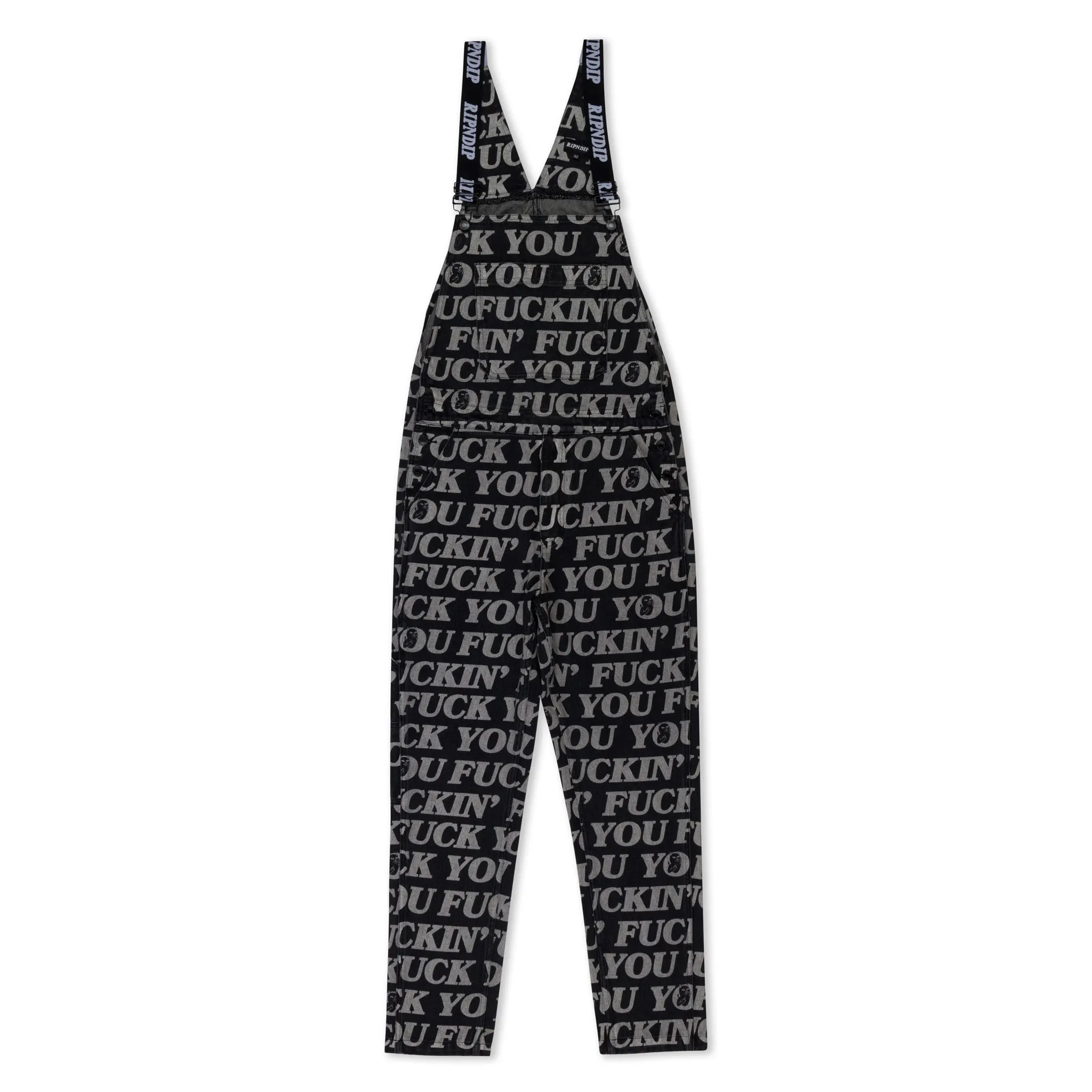 Fuckin Fuck Denim Overalls (Black)