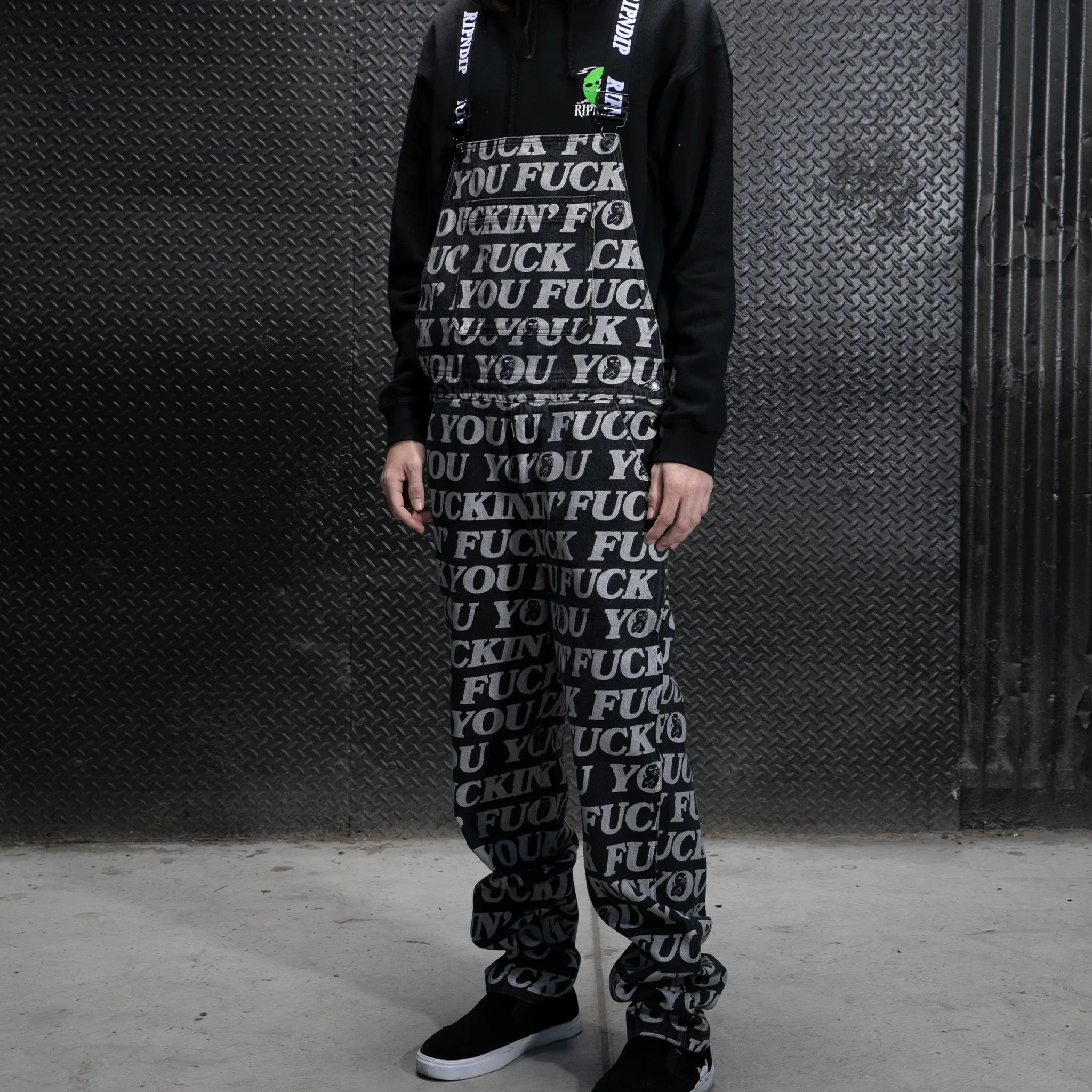 Fuckin Fuck Denim Overalls (Black)