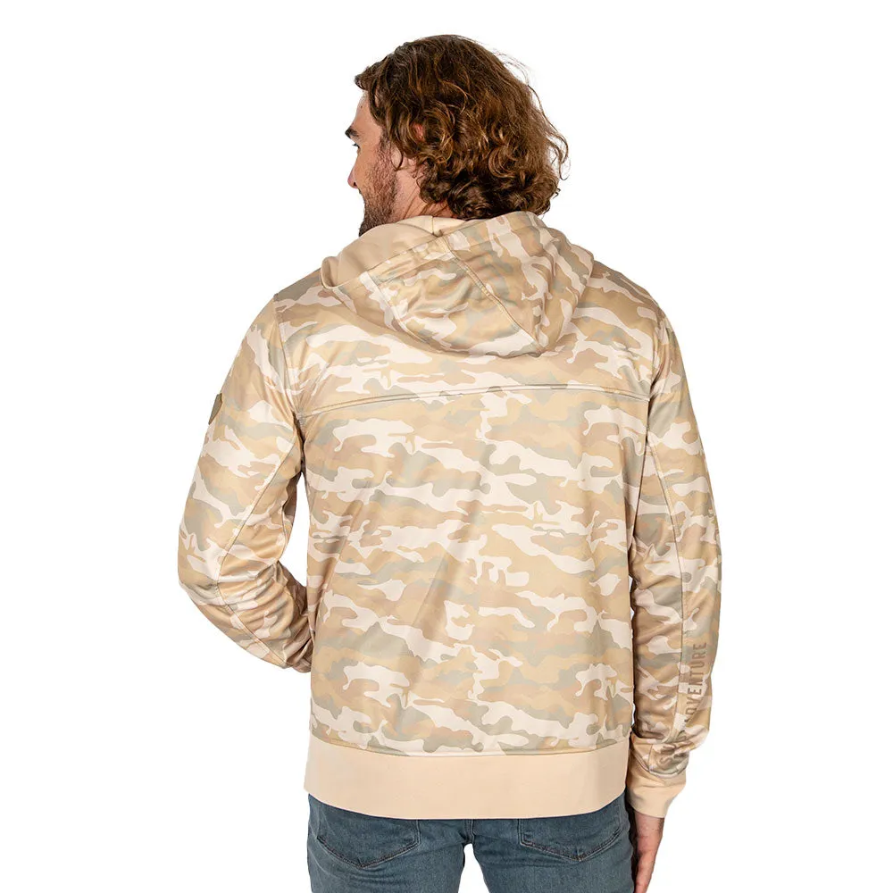 Full Zip Performance Hoodie | Desert Military Camo