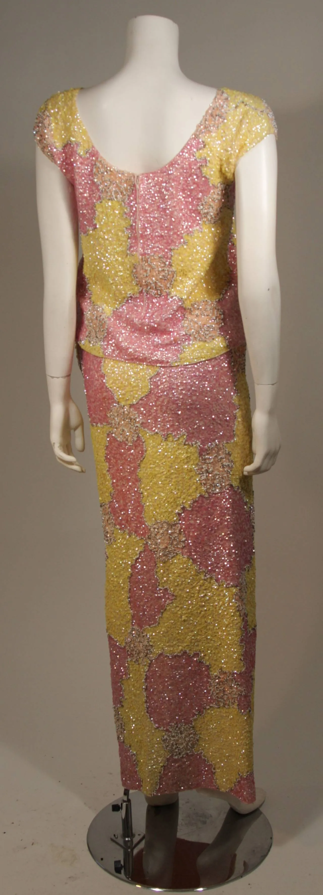 GENE SHELLY'S Yellow and Pink Stretch Wool Abstract Set Size 6-8