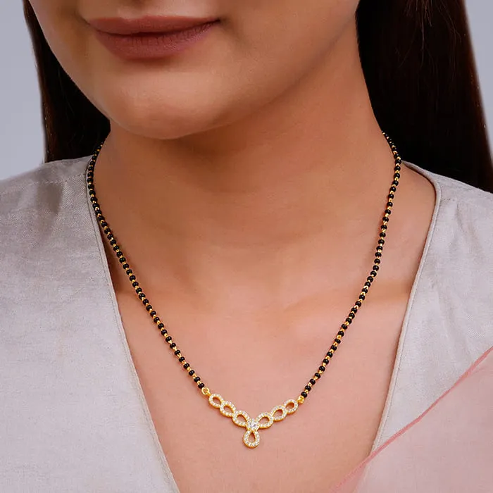 Golden Enamoured In Love Mangalsutra