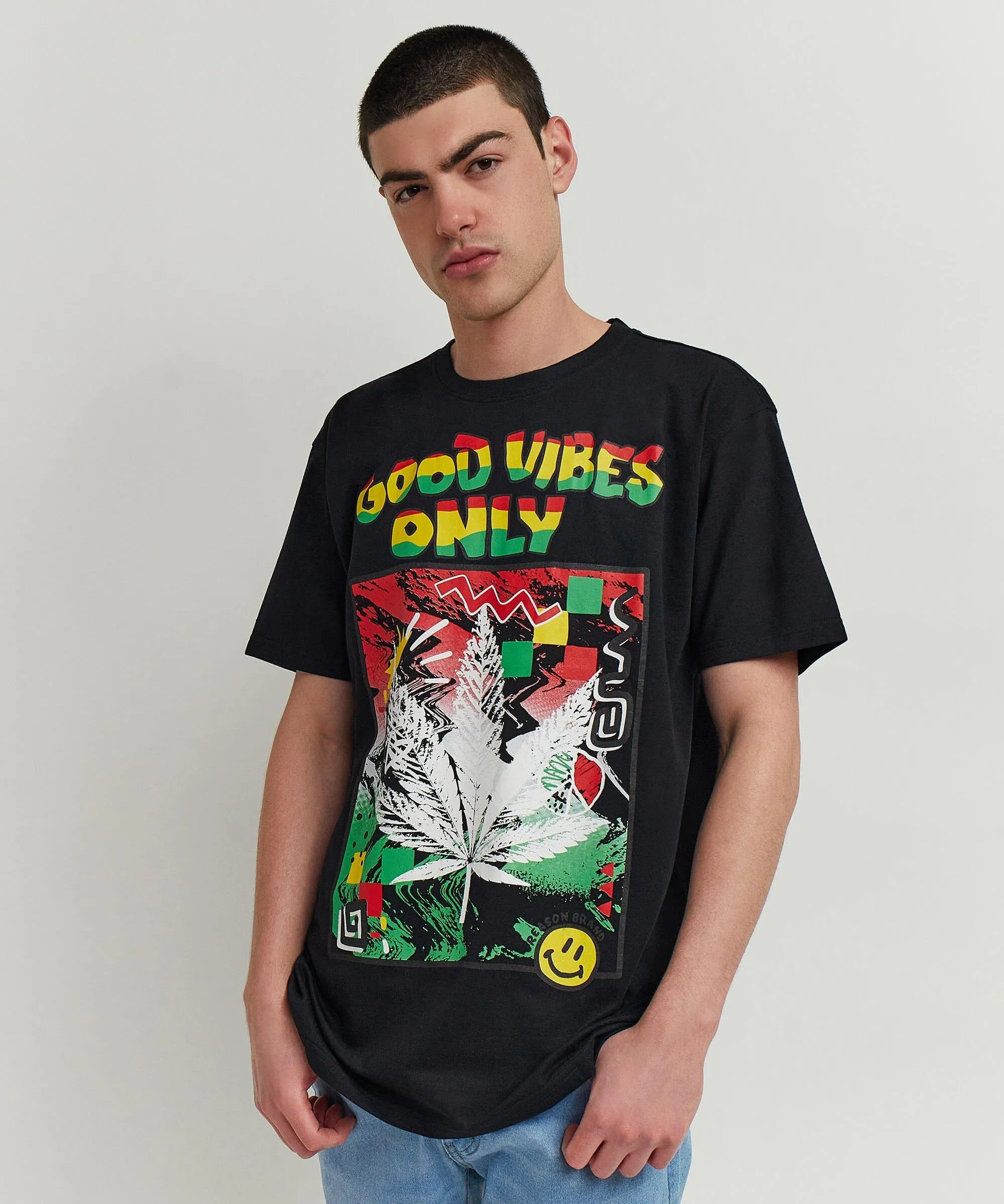 Good Vibes Only Short Sleeve Tee - Black