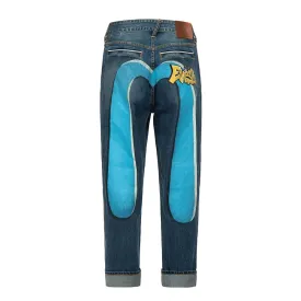 GRAFFITI DAICOCK PRINT DENIM JEANS