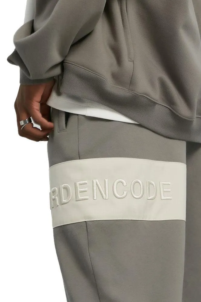 Grey-Green Unisex Badge Sweatpants