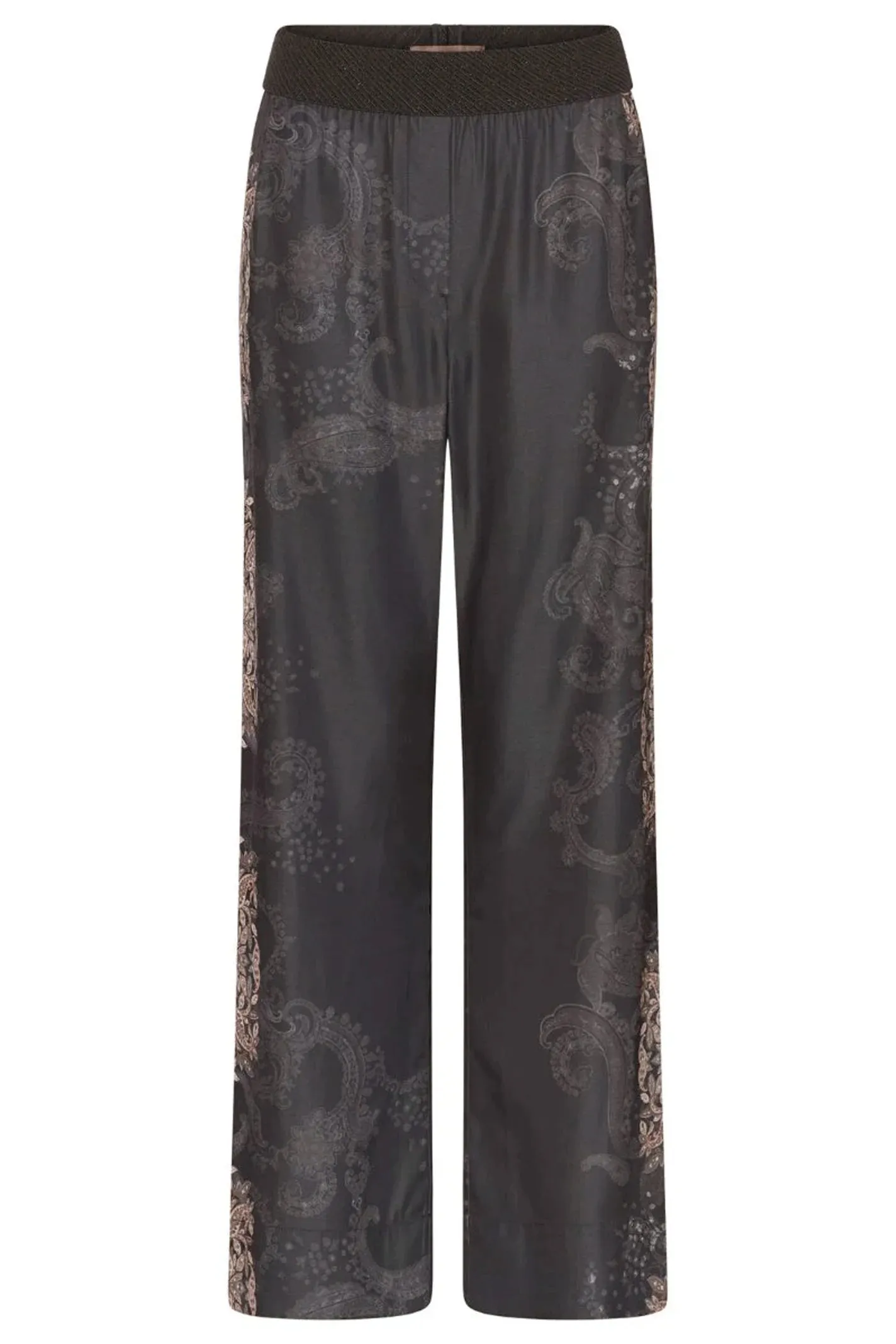 Gustav Bay Wide Leg Trousers In Grey