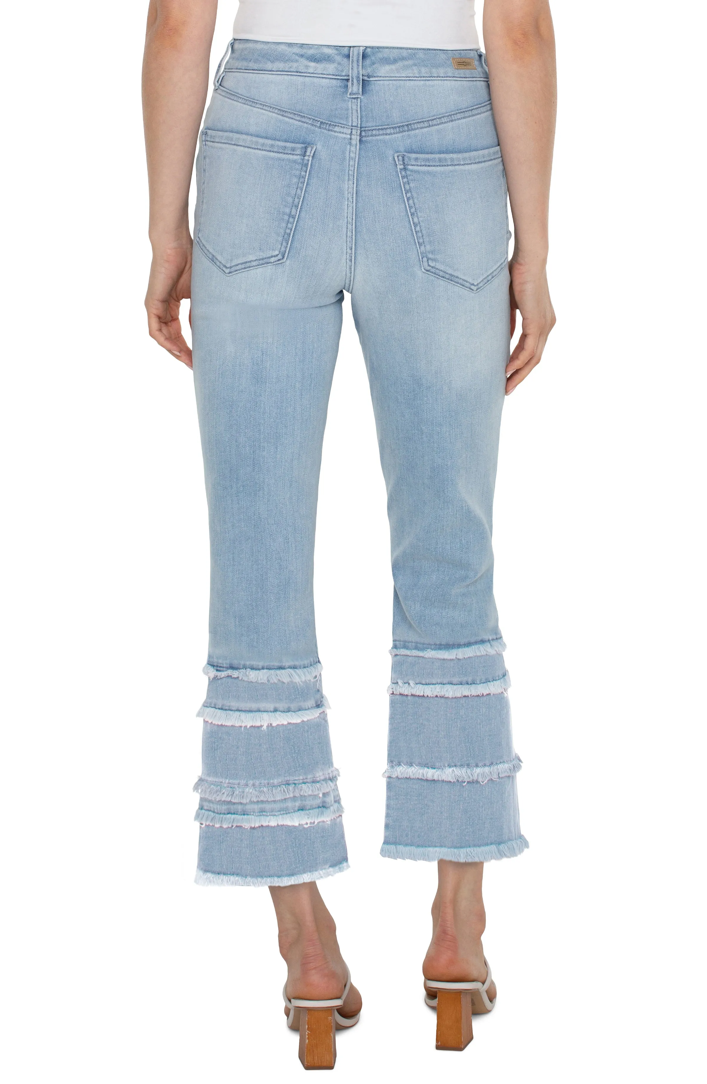 Hannah Crop Flare Jeans with Crop Hem