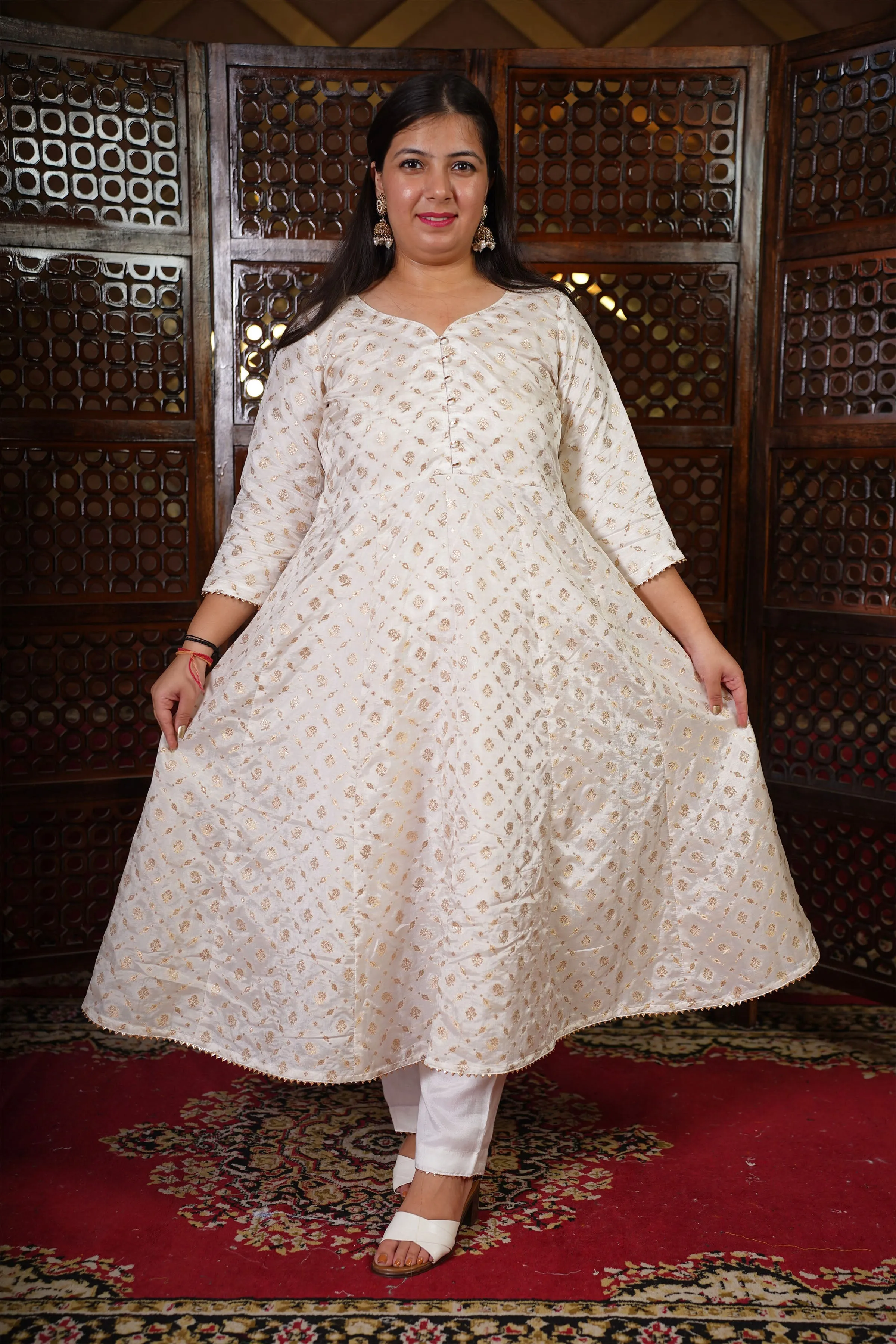 Harika Jacquard Silk Anarkali Set