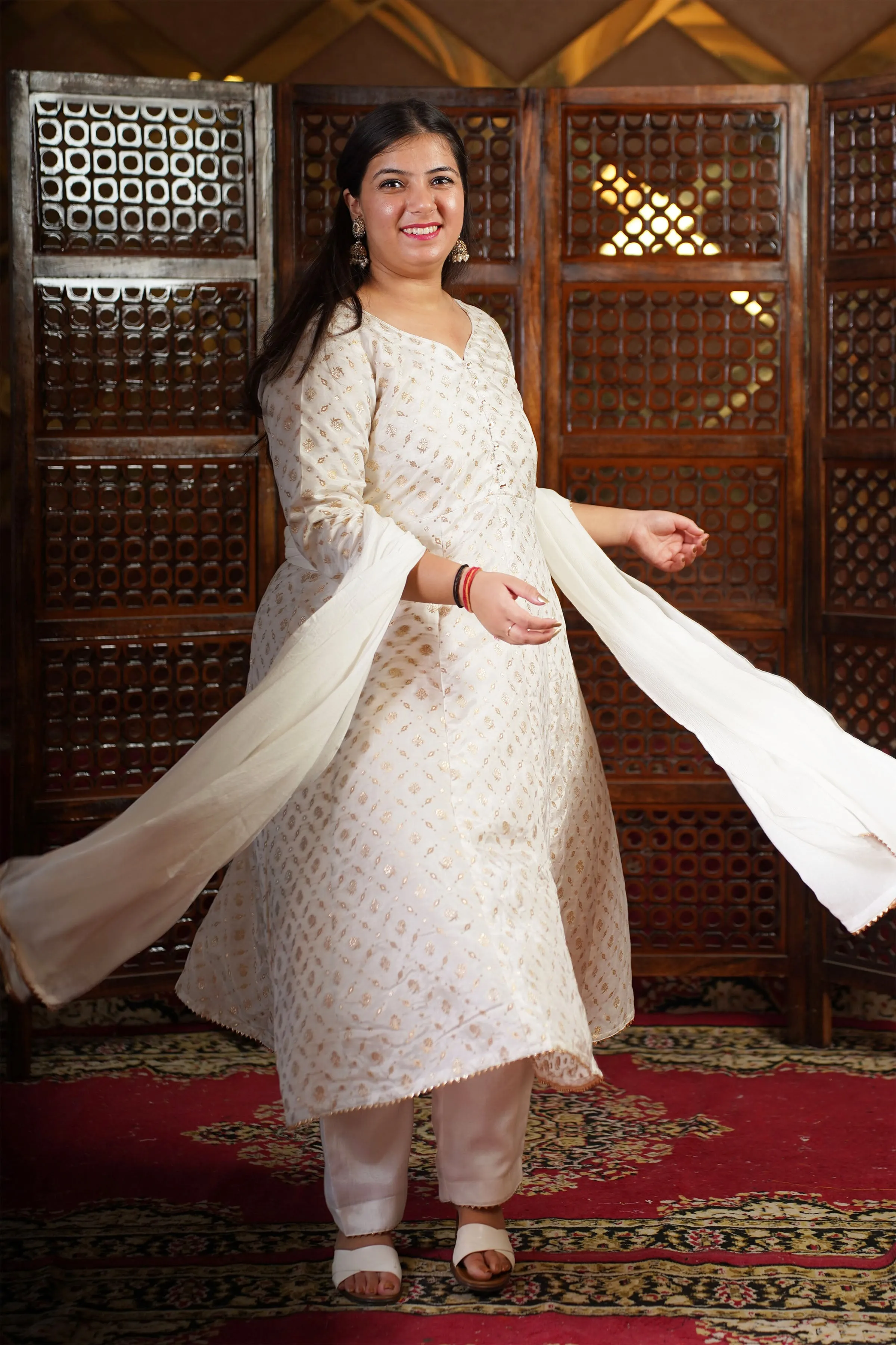 Harika Jacquard Silk Anarkali Set