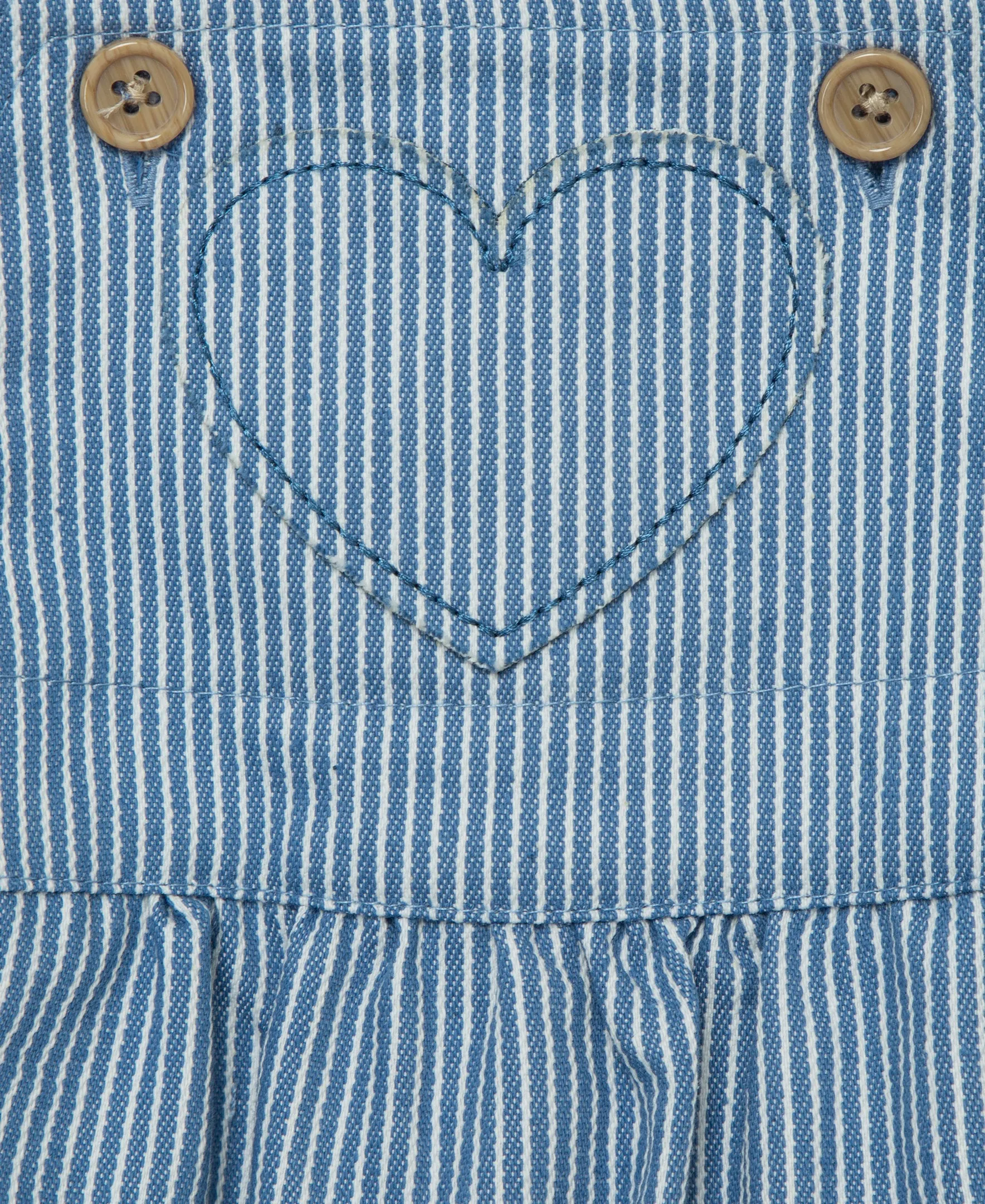 Heart Woven Overall Set (12M-24M)