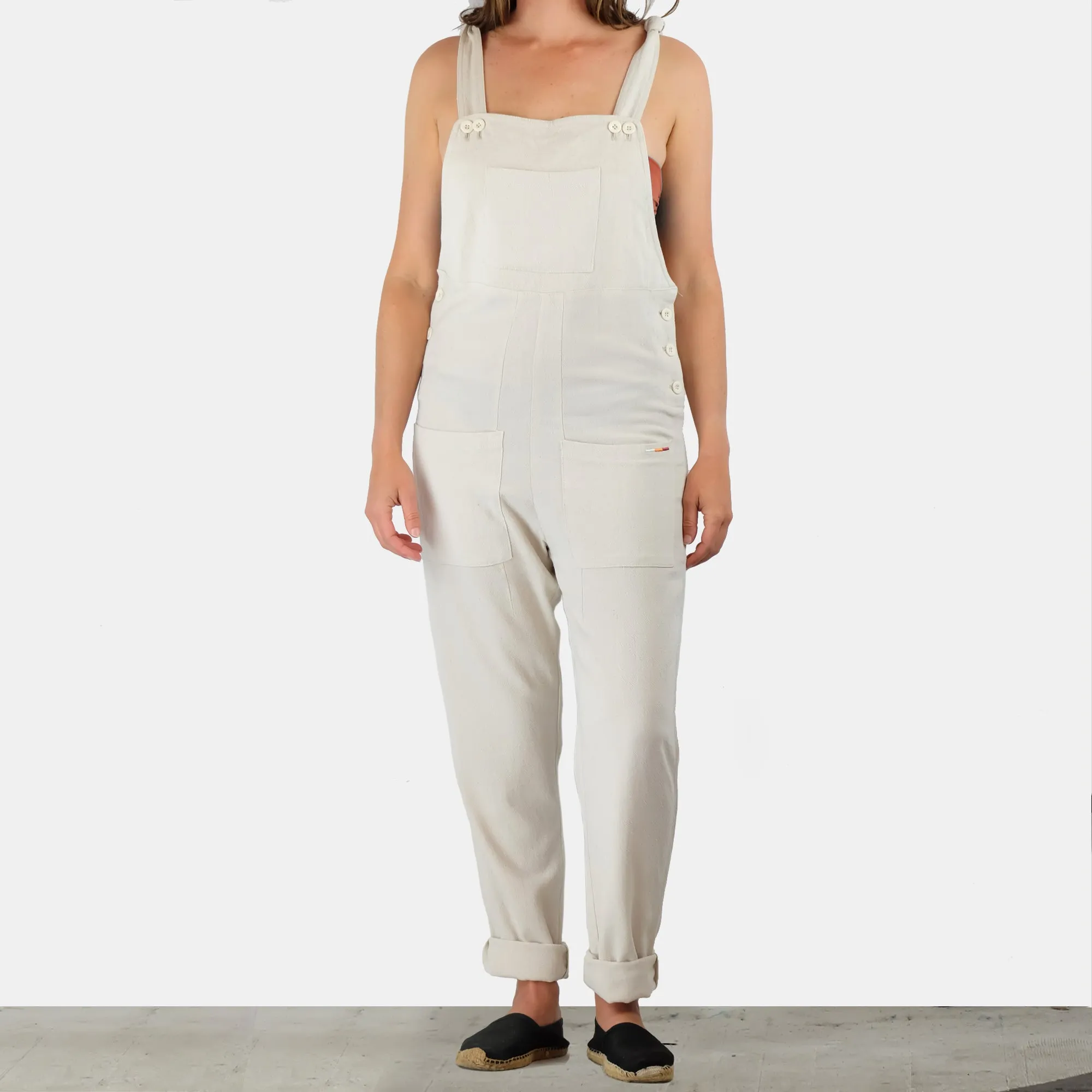 Hemp Cotton Overalls - Ivory