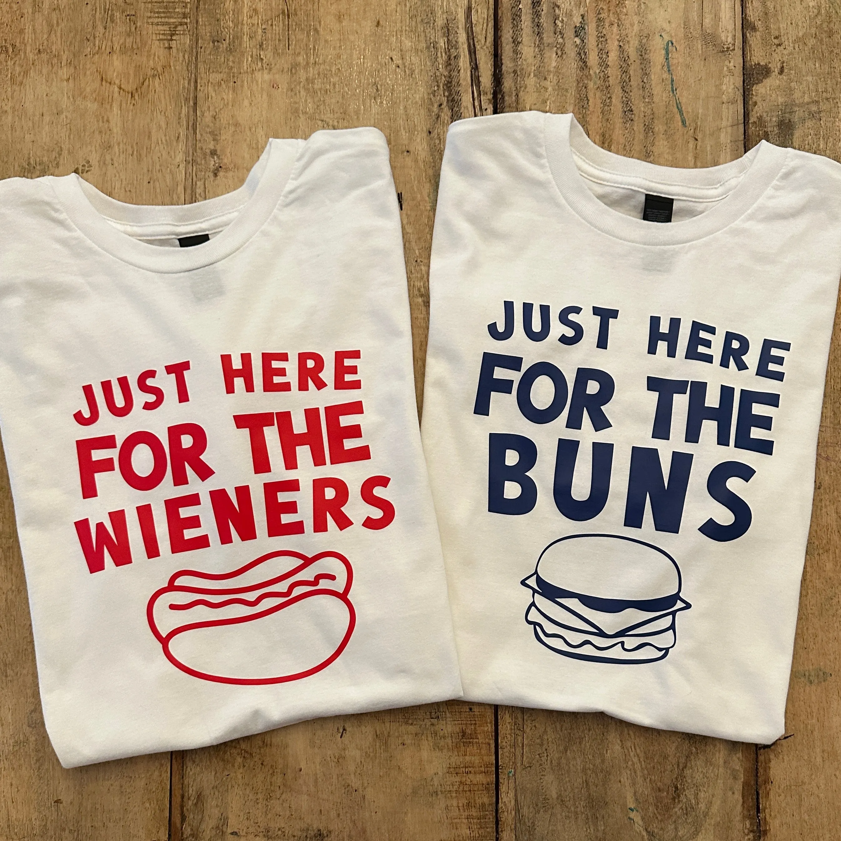 Here for the Weiners Tee - White