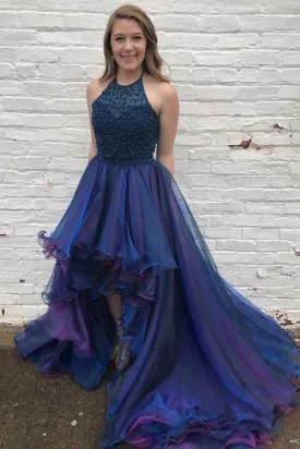 High Low Prom Dress, Evening Dress ,Winter Formal Dress, Pageant Dance Dresses, Graduation School Party Gown, PC0183