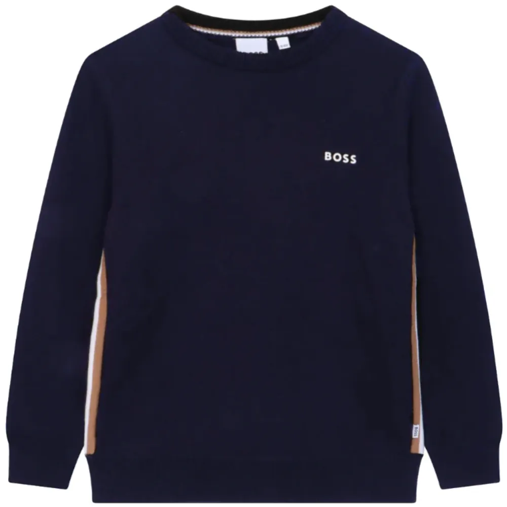 Hugo Boss Kids Wool Knitted Sweater Navy J25M43-849