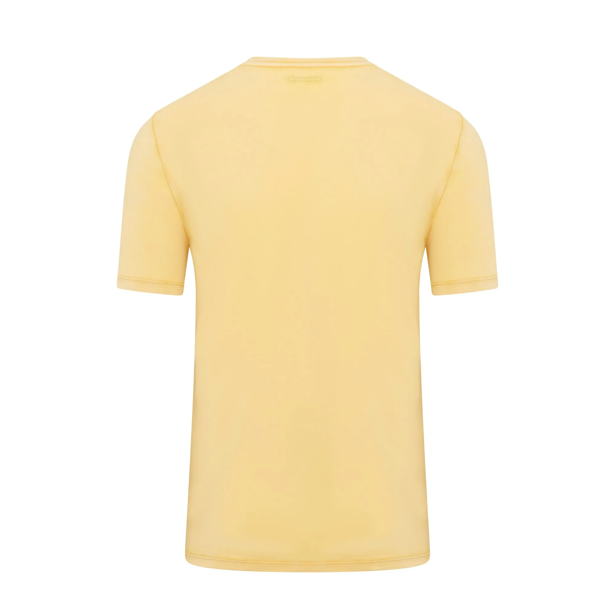 Jacob Cohen Garment Dyed Embossed Badge Short Sleeve T-shirt (Yellow)