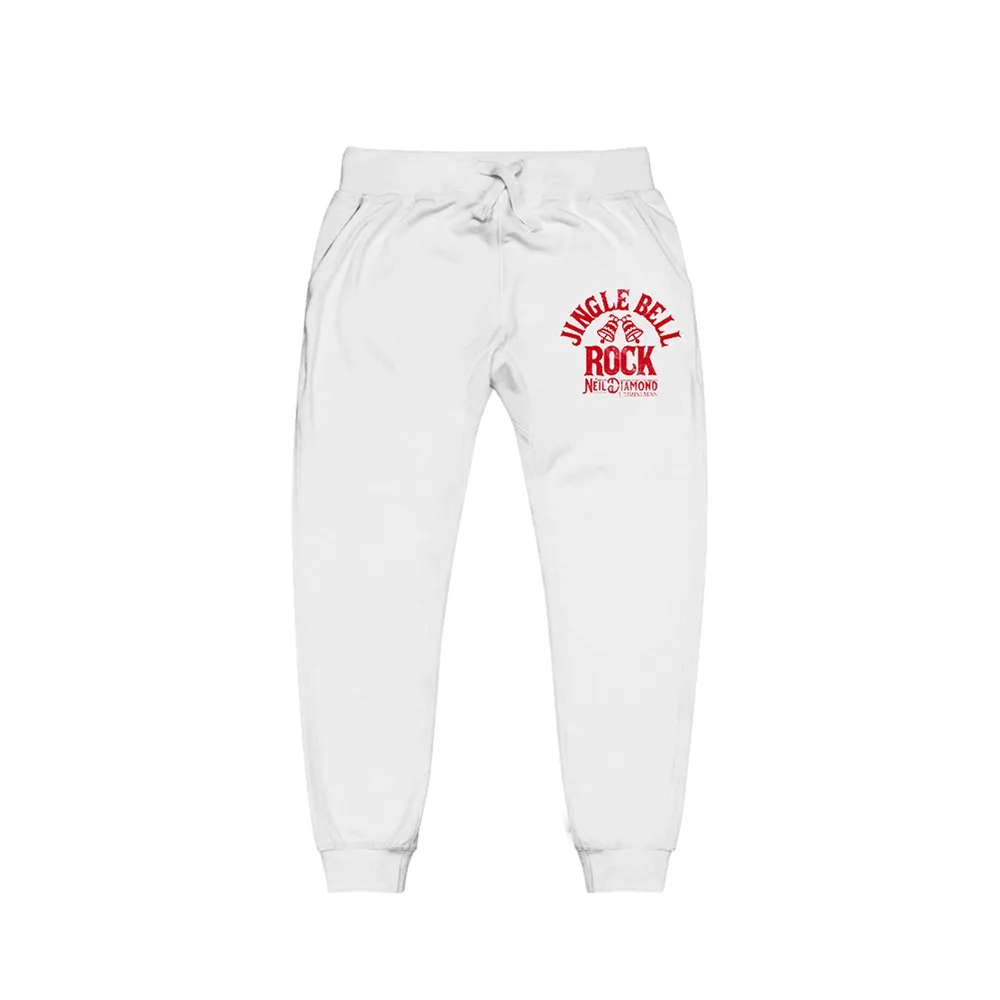 Jingle Bell Rock White Sweatpants