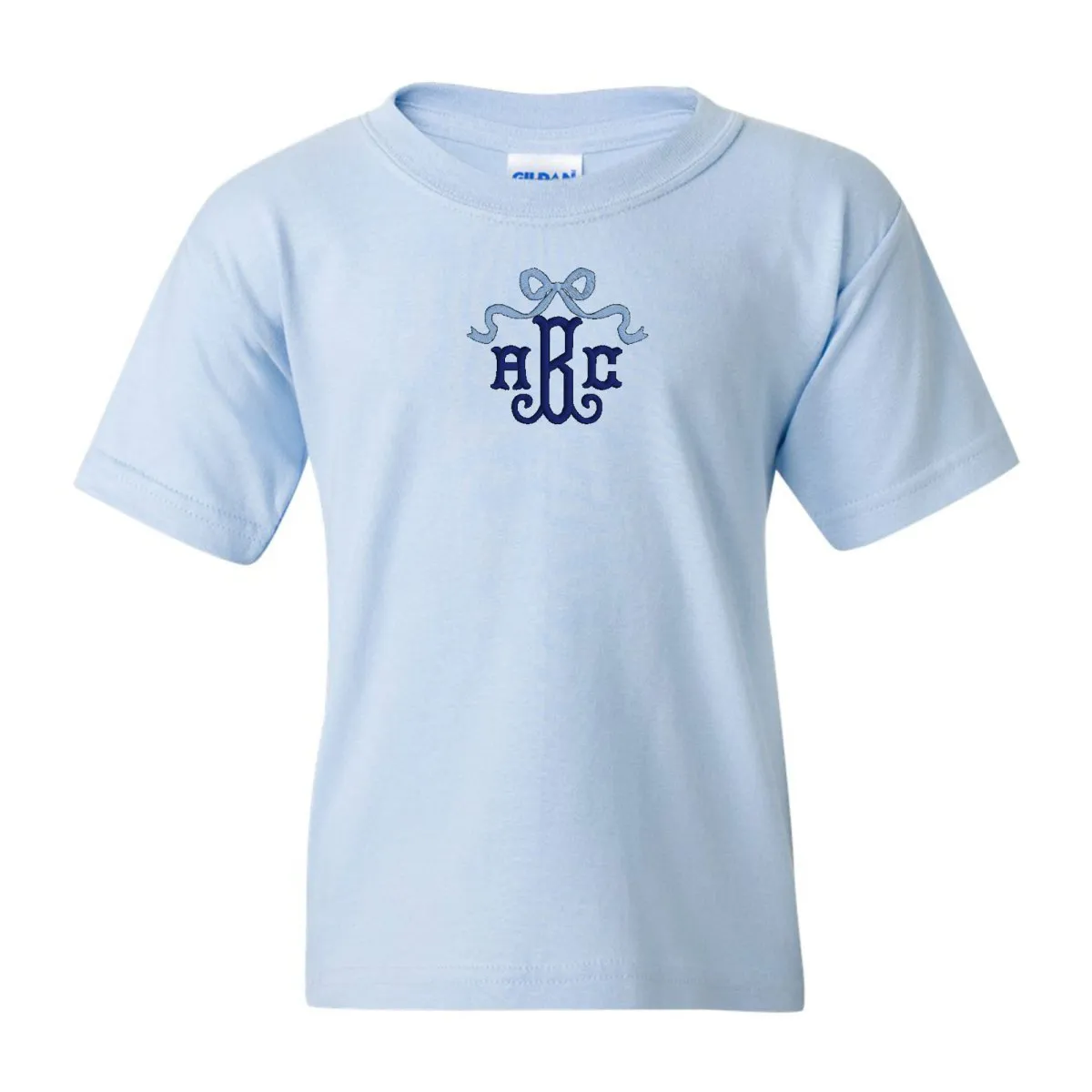 Kids Monogrammed 'Bow' T-Shirt