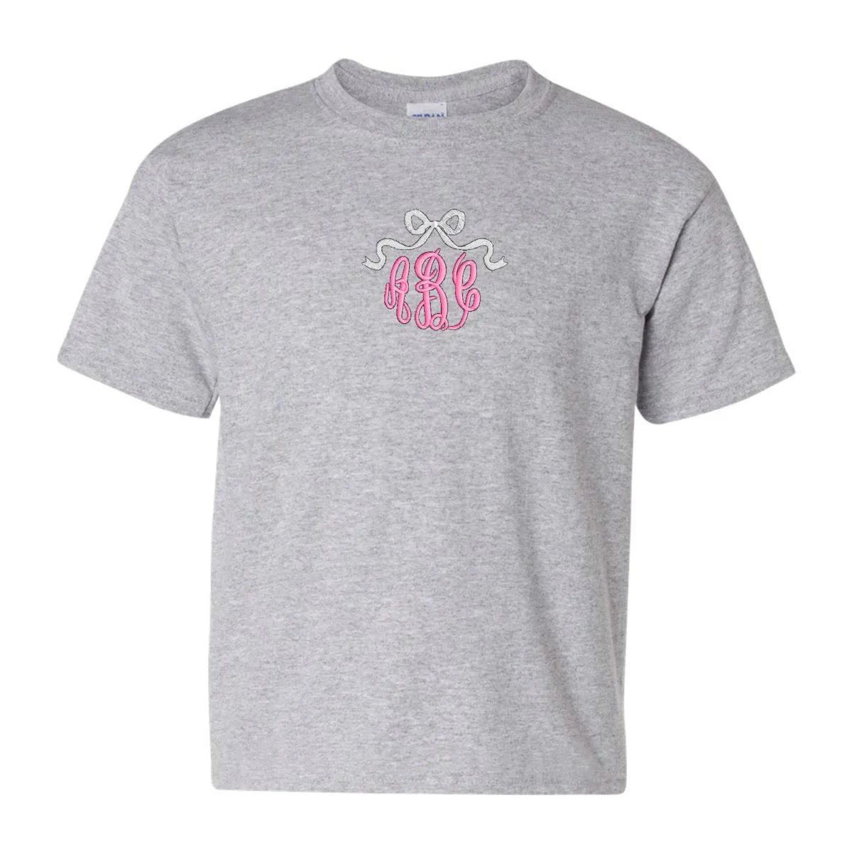 Kids Monogrammed 'Bow' T-Shirt