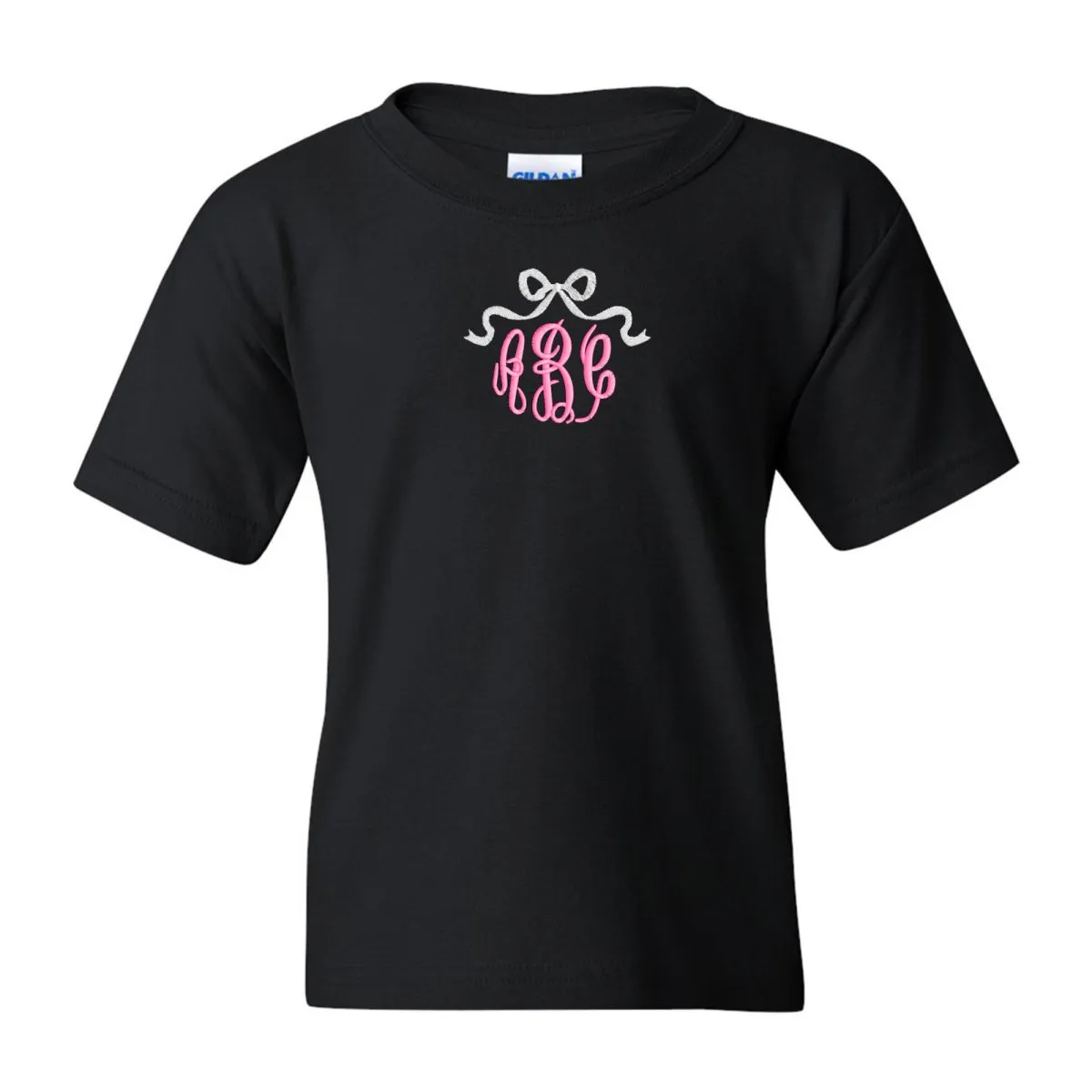 Kids Monogrammed 'Bow' T-Shirt