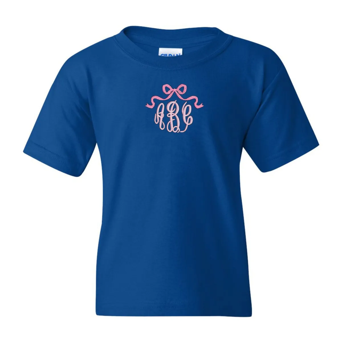 Kids Monogrammed 'Bow' T-Shirt