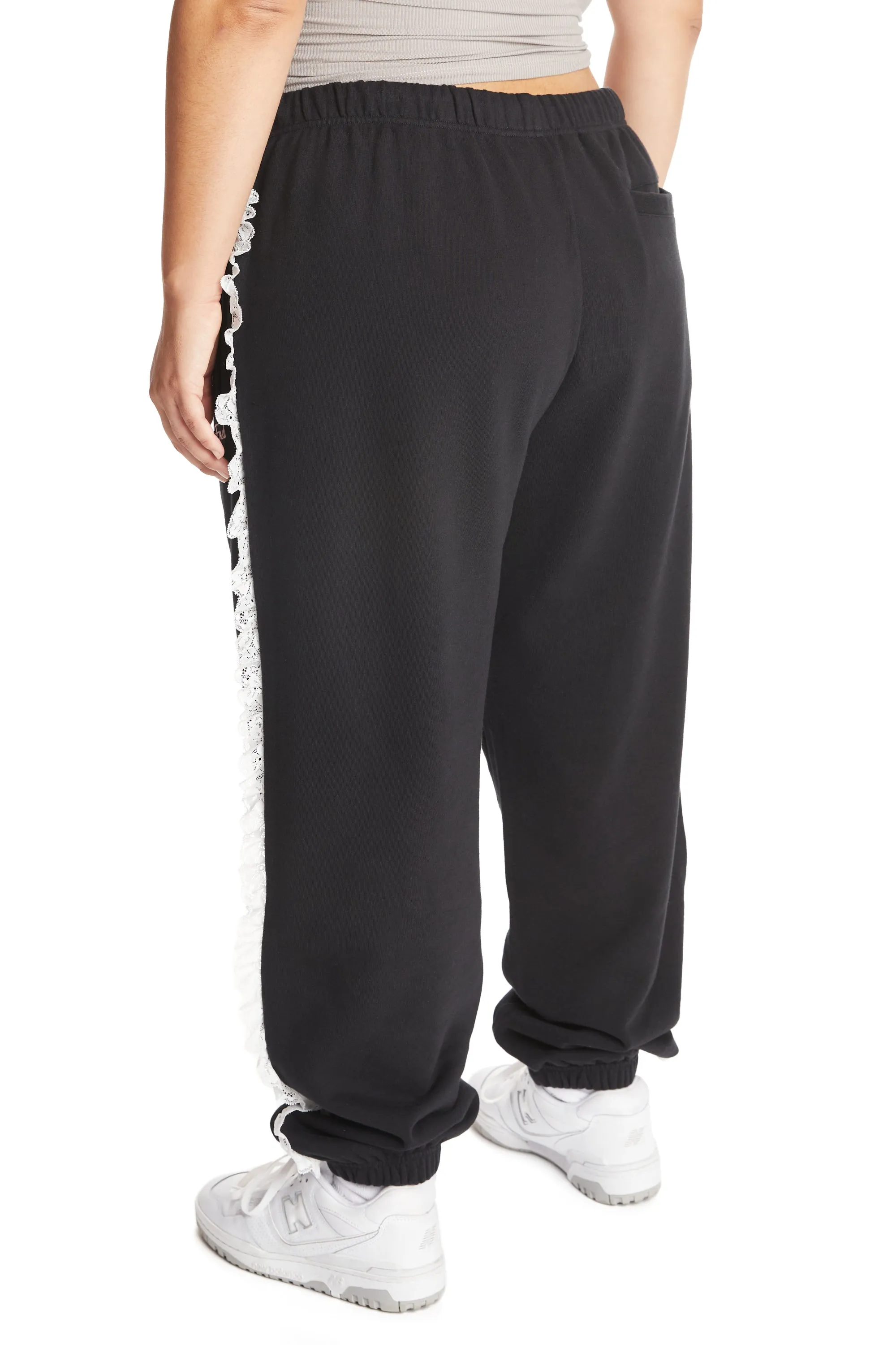 Lace Trim Sweatpants