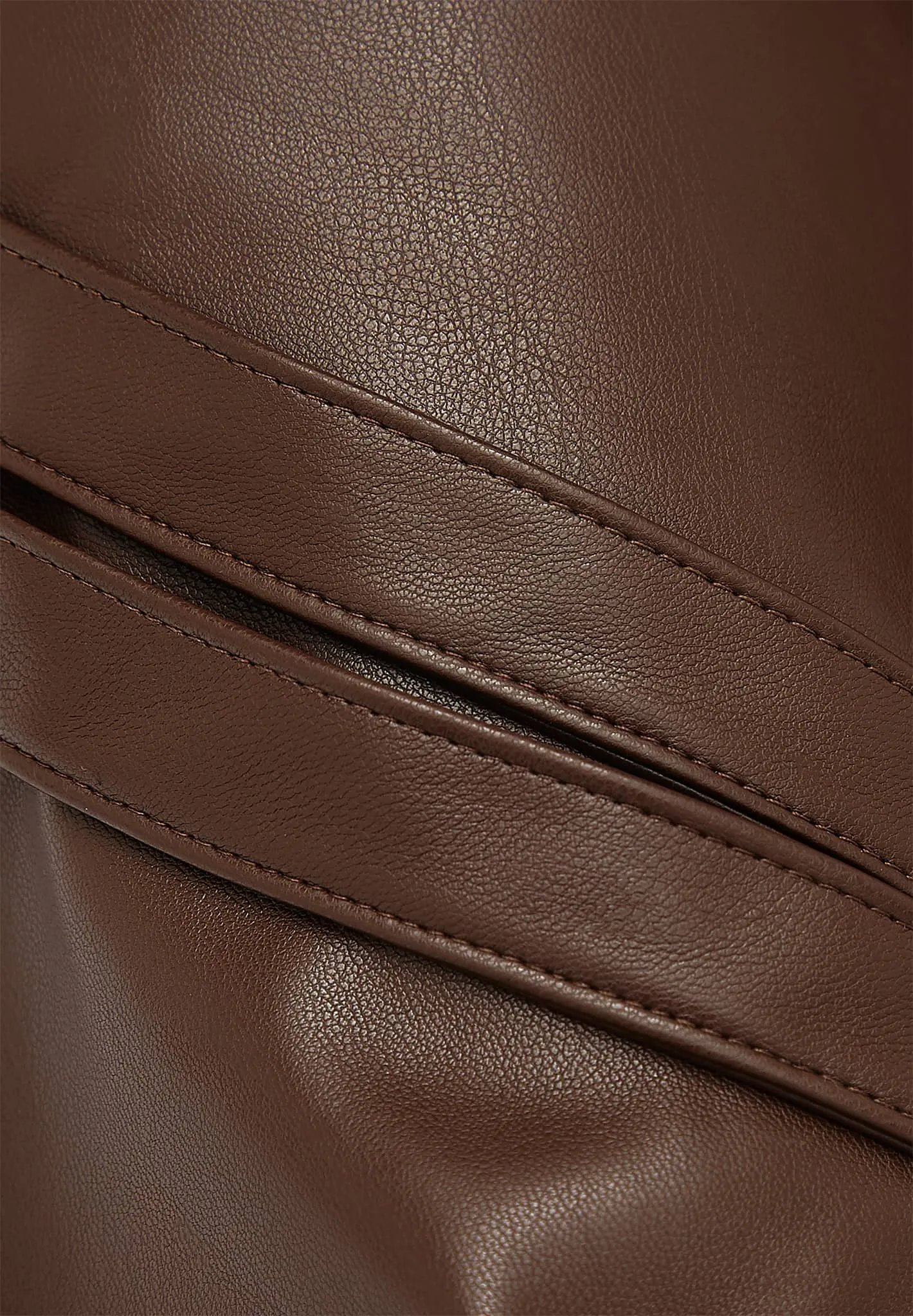 Leather Carpenter Cargo Trousers - Brown