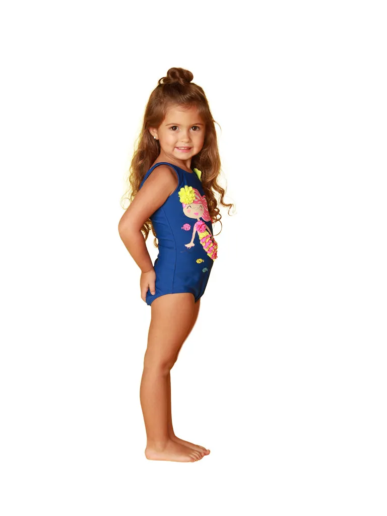 Little Girl's One piece Mermaid bathing suit