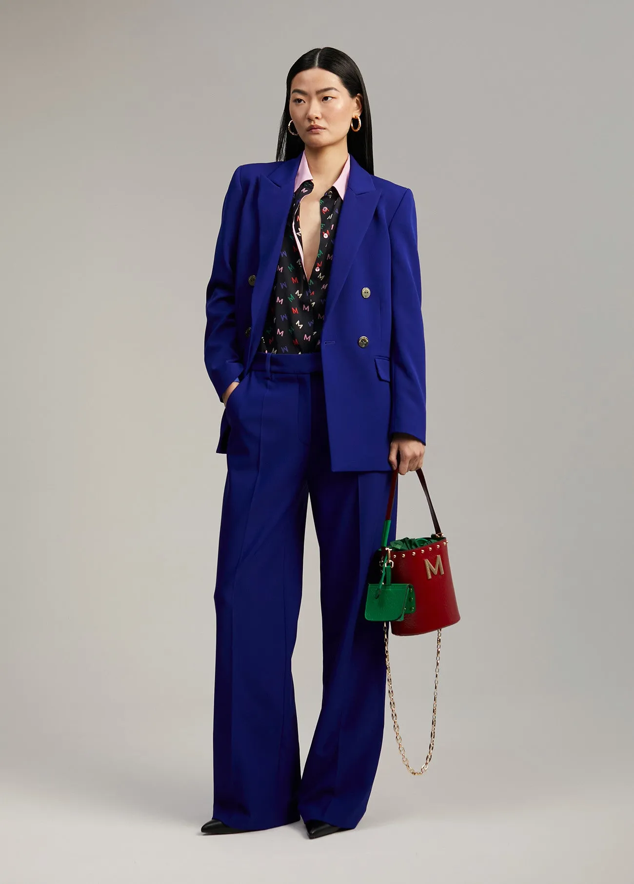 Lola Casademunt Lola Blue Straight Leg Suit Trousers