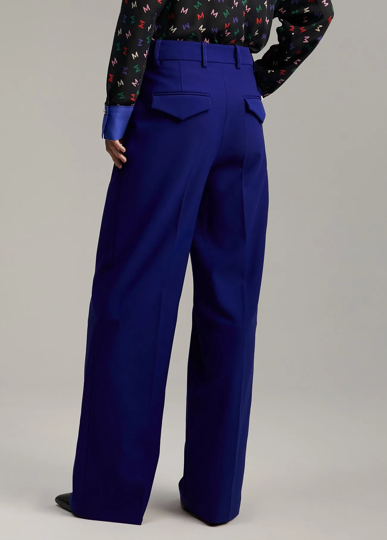 Lola Casademunt Lola Blue Straight Leg Suit Trousers