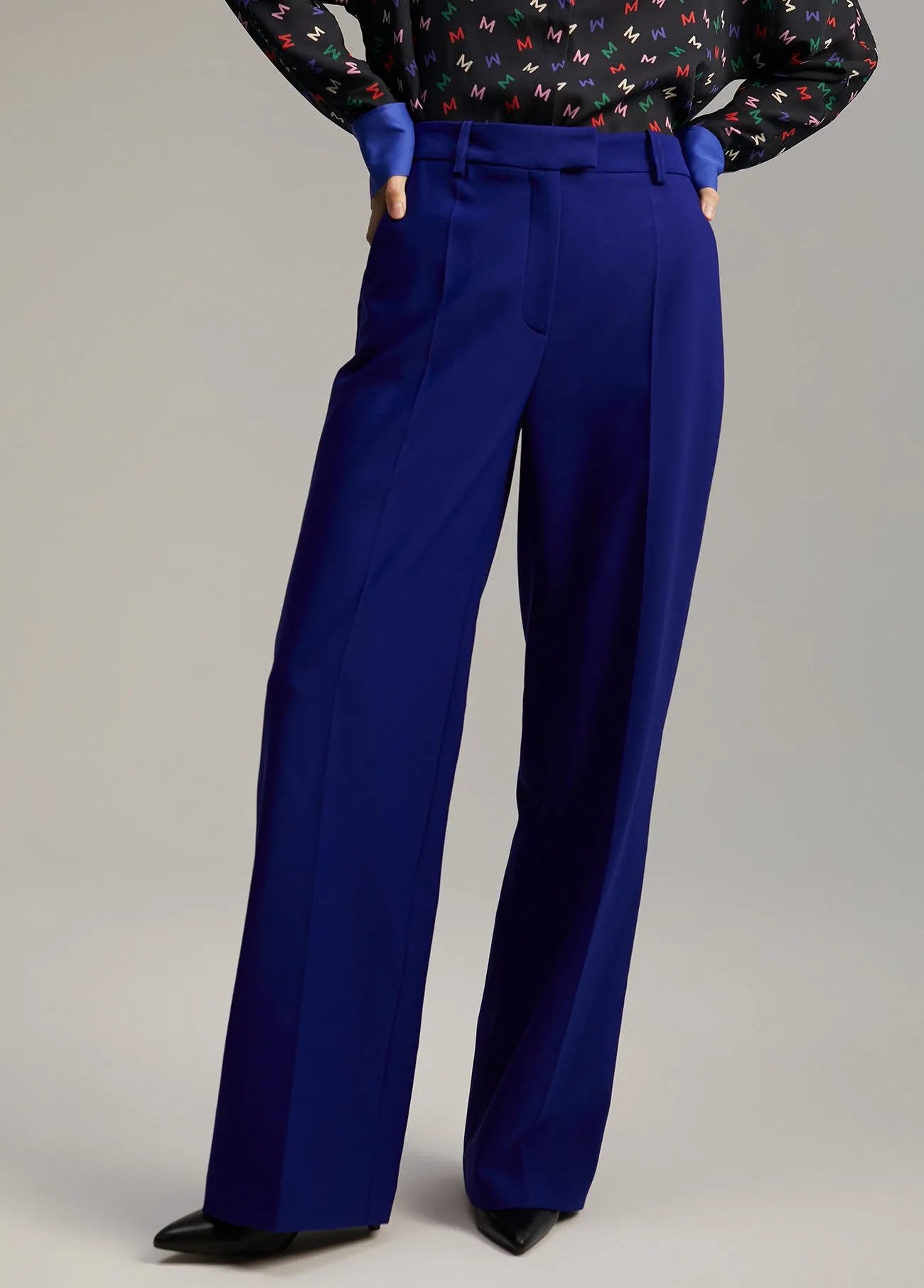 Lola Casademunt Lola Blue Straight Leg Suit Trousers