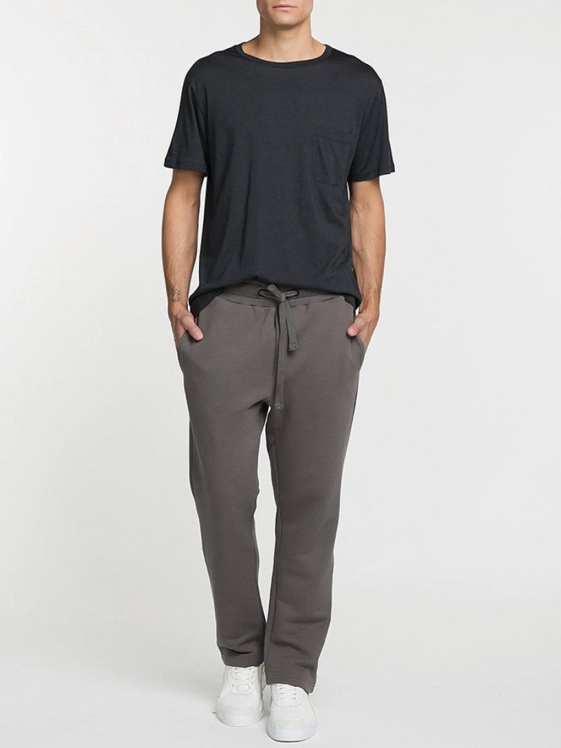 Loose Fit Cotton Sweatpants Moonrock Grey