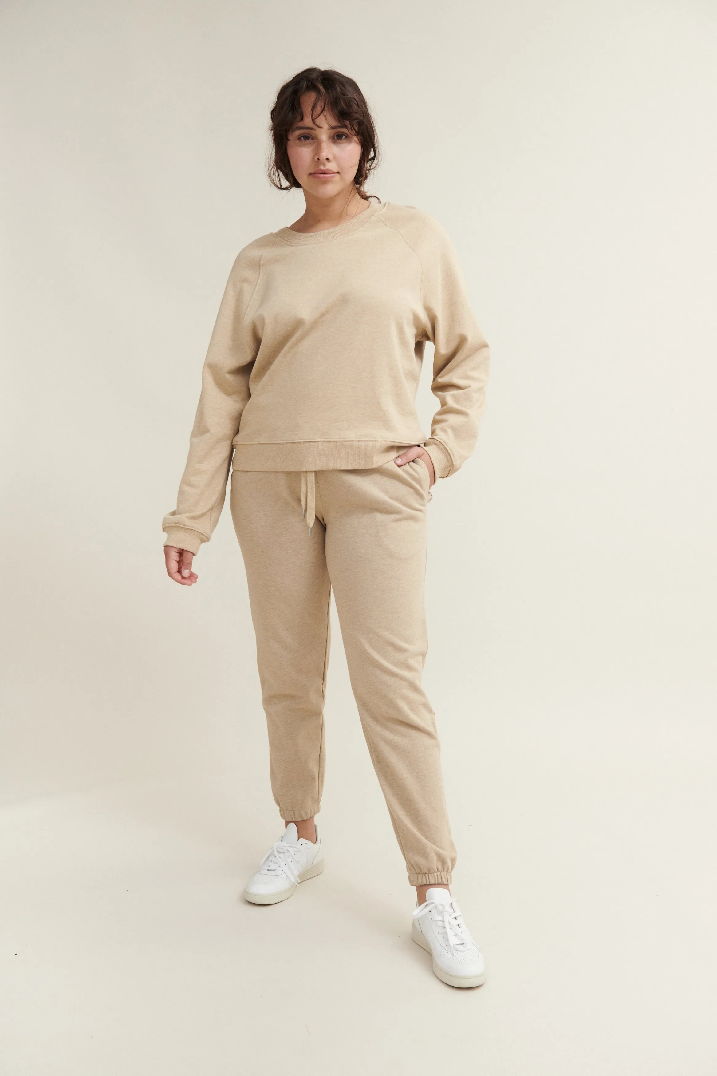 Maje Sweatpants GOTS - Camel Melange