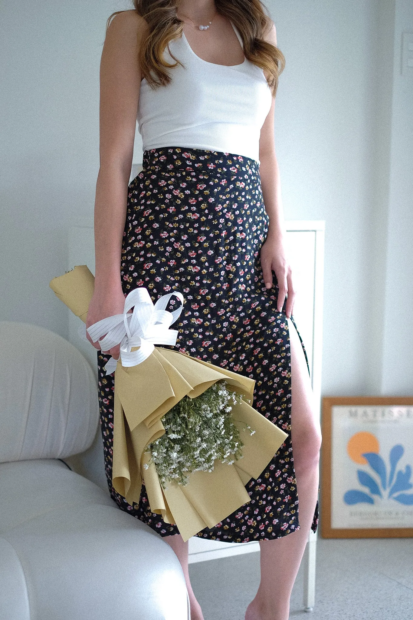 Marcia Midi Skirt - oleander prints