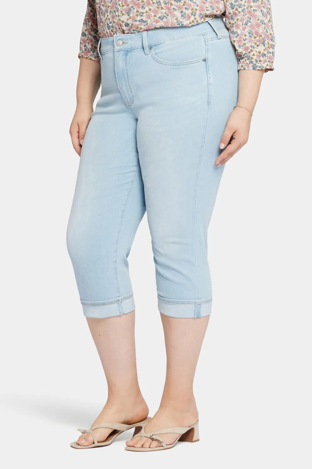 Marilyn Straight Crop Jeans In Plus Size - Brightside