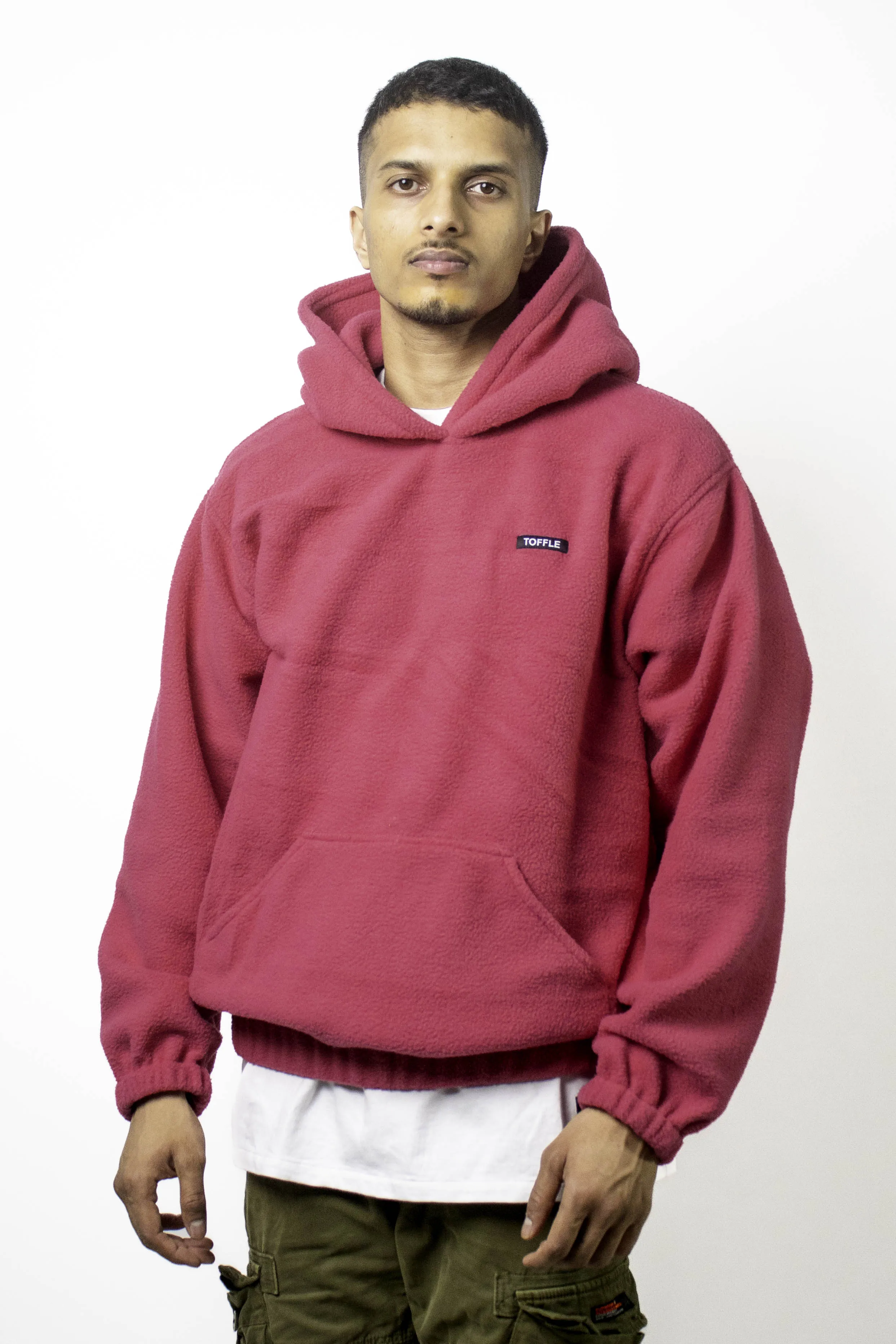 Maroon Polar Fleece Hoodie