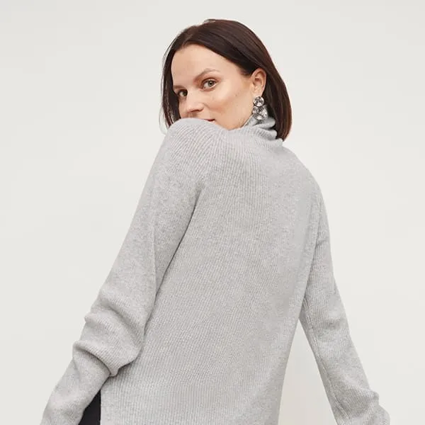 McKenzie Sweater - Cashmere :: Light Heather Gray