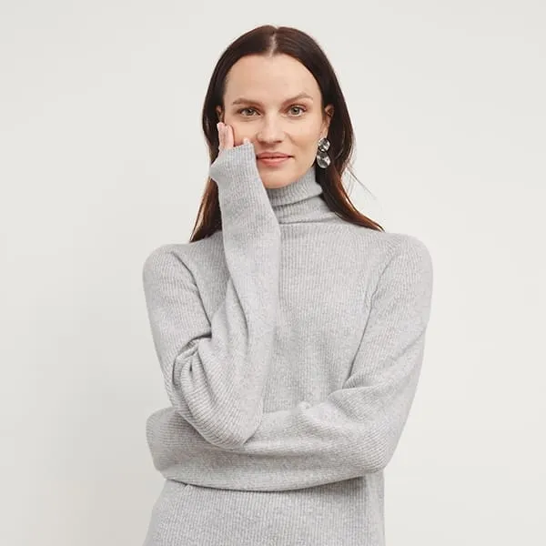 McKenzie Sweater - Cashmere :: Light Heather Gray